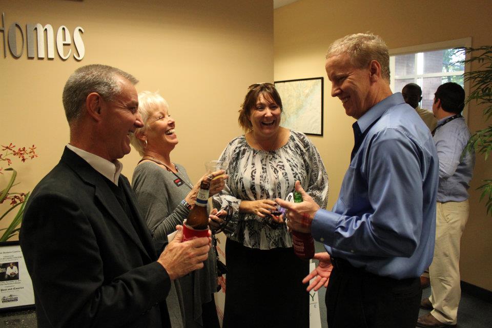 Donald Russell talks to local agents